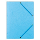 Teczka z gumk OFFICE PRODUCTS, preszpan, A4, 390gsm, 3-skrz., jasnoniebieska