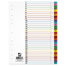Przekadki Q-CONNECT Mylar, karton, A4, 225x297mm, 1-31, 31 kart, lam. indeks, mix kolorw