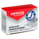 Spinacze okrge OFFICE PRODUCTS, 28mm, 100szt., srebrne