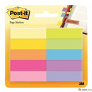 Zakadki indeksujce POST-IT_ (670-10AB), papier, 12,7x44,4mm, 10x50 kart., mix kolorów, 3M-UU011061478