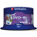 Pyta DVD+R VERBATIM 43512 16x 4,7GB (50) cake AZO  Wide Inkjet Printable