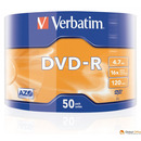 Pyta DVD-R VERBATIM (50) 4,7GB 16x Spindle Matt Silver Wrap 43788