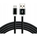 Kabel USB -> microUSB 1m 2,4A silikonowy czarny EVERACTIVE (CBS-1MB)