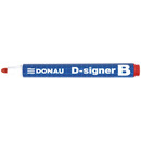 Marker do tablic DONAU D-Signer B, okrgy, 2-4mm (linia), czerwony