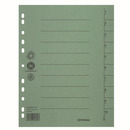 Przekadki DONAU, karton, A4, 235x300mm, 1-10, 10 kart, zielone