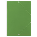 Teczka z gumk DONAU, karton, A4, 400gsm, 3-skrz., zielona