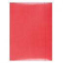 Teczka z gumk OFFICE PRODUCTS, karton, A4, 300gsm, 3-skrz., czerwona
