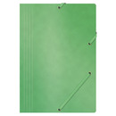Teczka z gumk OFFICE PRODUCTS, preszpan, A4, 390gsm, 3-skrz., zielona