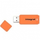 Integral pami USB Neon 16GB USB 2.0 orange
