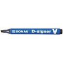 Marker permanentny DONAU D-Signer V, city, 1-4mm (linia), czarny