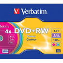 Pyta DVD+RW 4,7GB VERBATIM slim color 4x 43297
