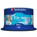 Verbatim CD-R | 700MB | x52 | cake 50szt AZO Printable NO ID