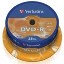 Verbatim DVD-R | 4.7GB | x16 | cakebox 25szt | matte silver