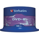 Pyta DVD+R 4,7GB VERBATIM cake (50szt) 16x Matt Silver 43550