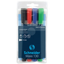 Zestaw markerw uniwersalnych SCHNEIDER Maxx 130, 1-3 mm, 4 szt., miks kolorw