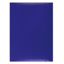 Teczka z gumk OFFICE PRODUCTS, karton/lakier, A4, 350gsm, 3-skrz., niebieska